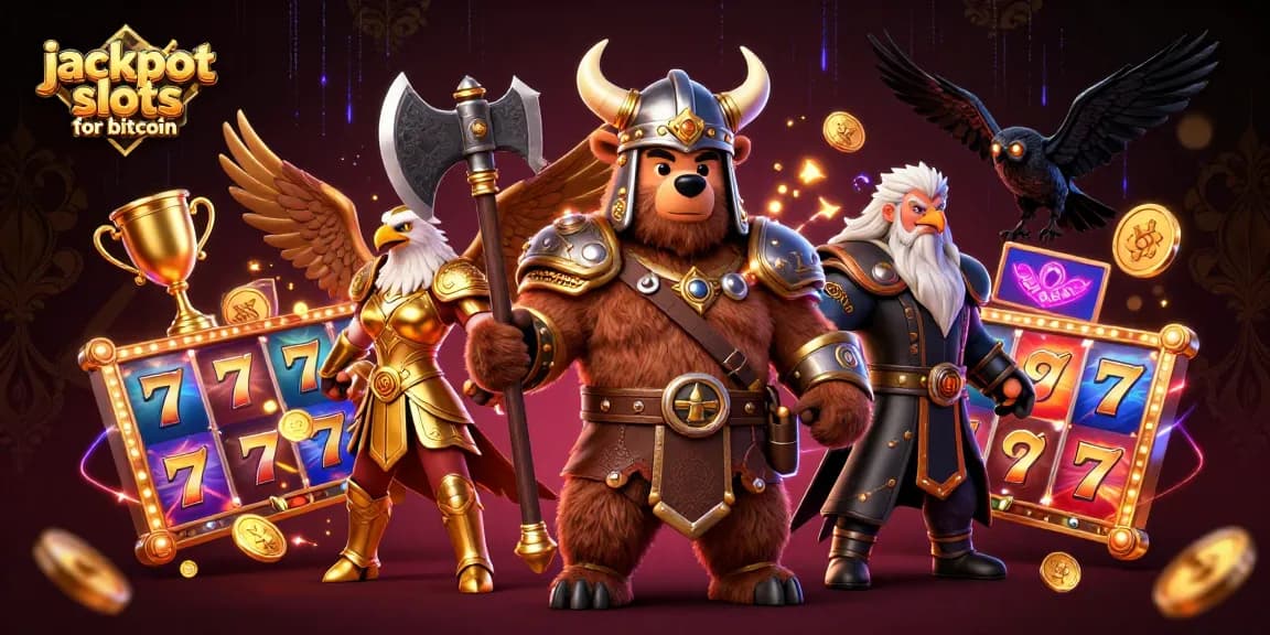 Win big with exciting jackpot slots for bitcoin featuring vibrant characters and dynamic game elements.