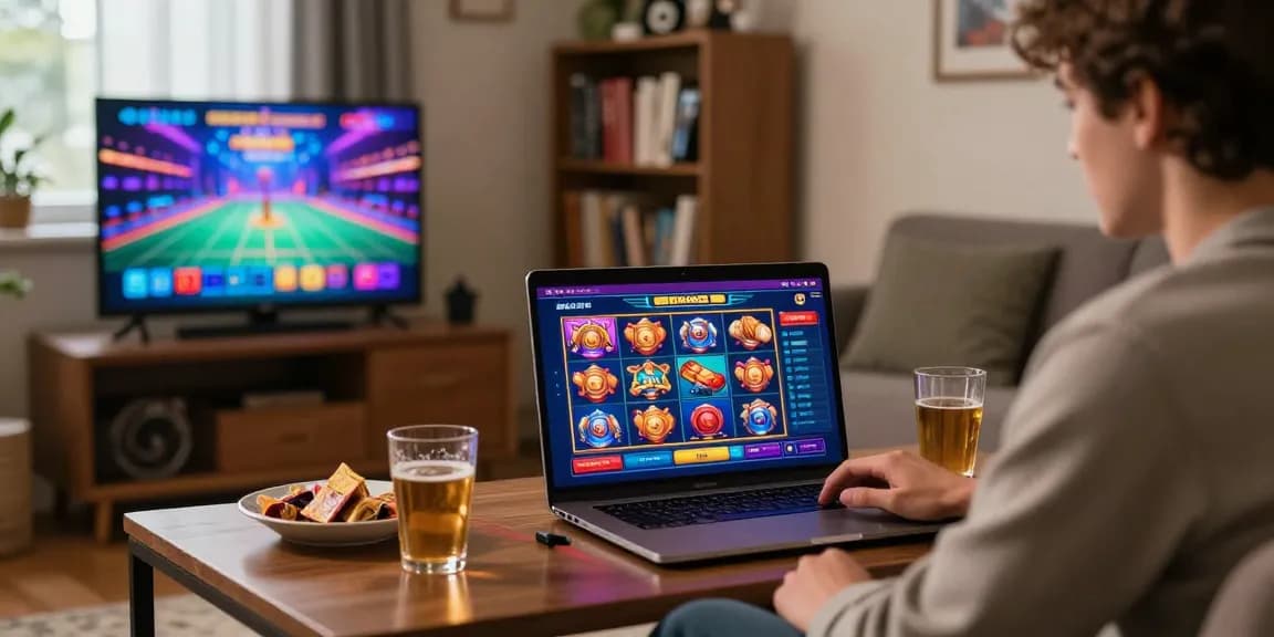 Engaging raja328 masuk player interacting with a live dealer in a cozy gaming environment.
