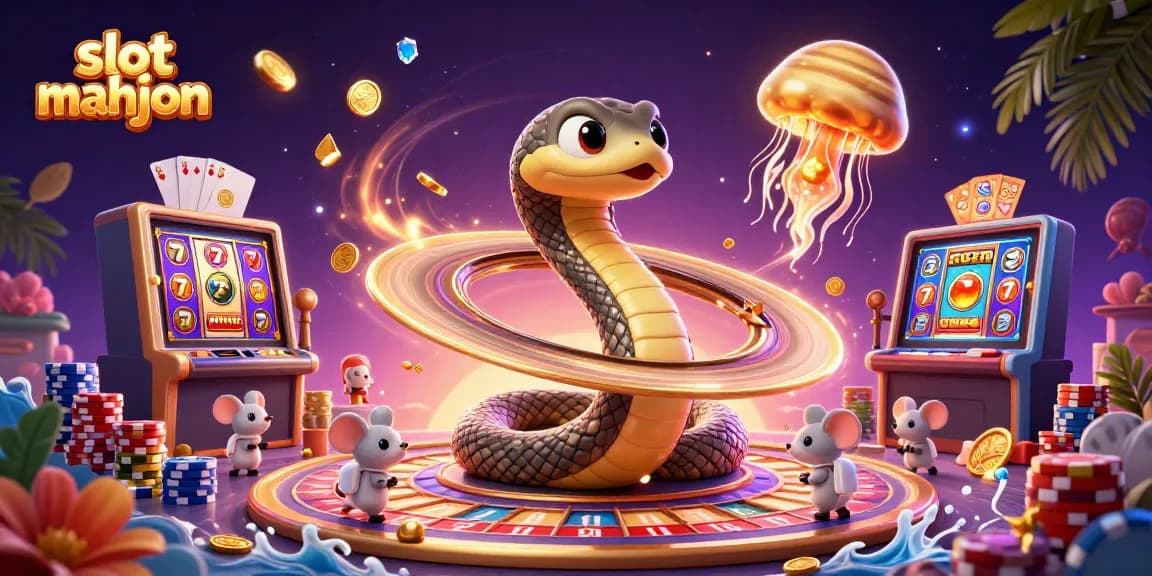 Experience the thrill of slot mahjong with vibrant gameplay surrounded by treasure and excitement.