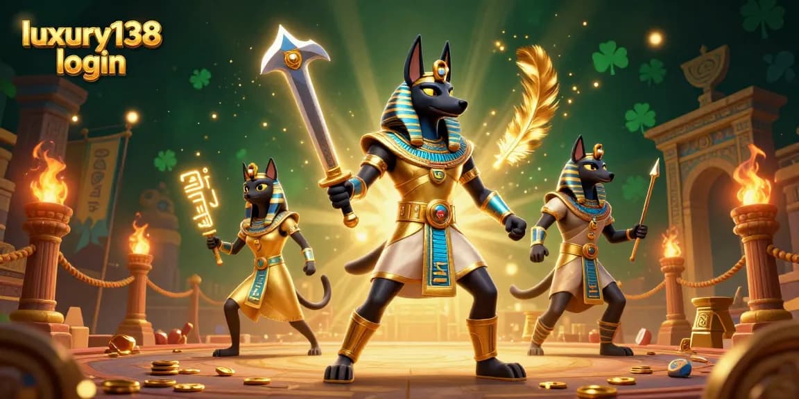 Engage in exciting gameplay with luxury138 login, showcasing ancient warriors and casino elements.