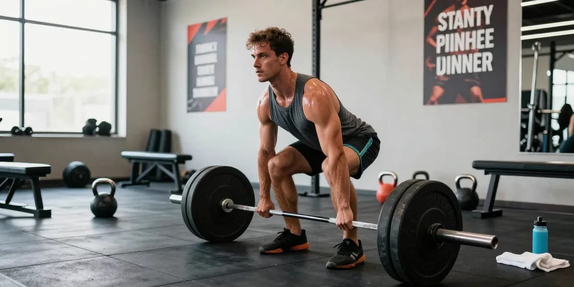 Astera Steroids Shop athlete lifting weights in a modern gym showcasing energy and strength.
