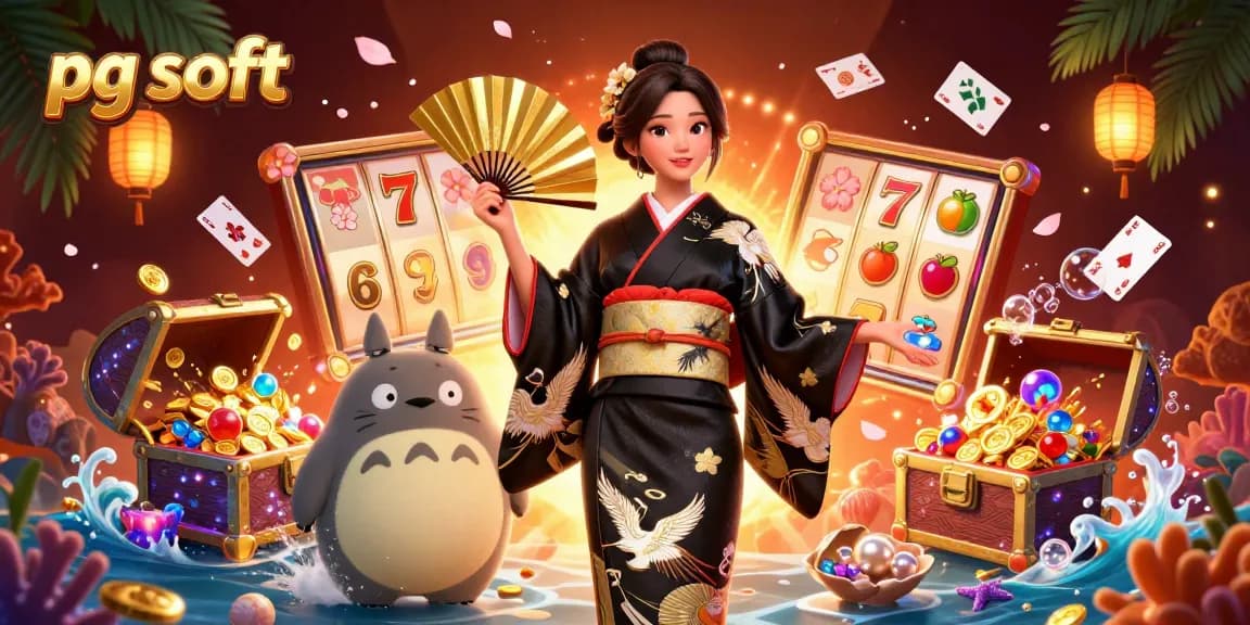 Engage with pg soft slot excitement amidst flourishing cherry blossoms and gold treasures.