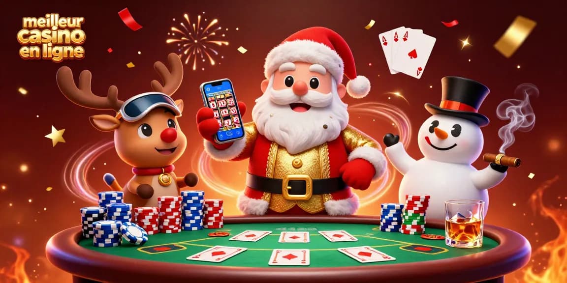 Découvrez l'excitation de meilleur casino en ligne avec le Père Noël, des rennes et un bonhomme de neige au poker !