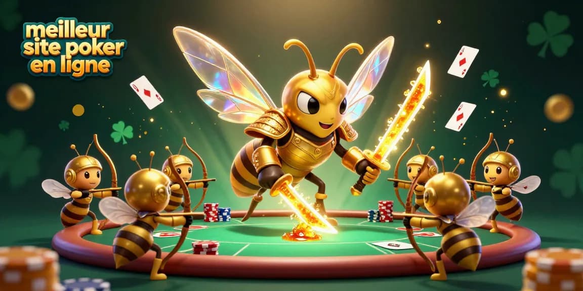 Jouez sur le meilleur site de poker en ligne avec une animation dynamique de poker.