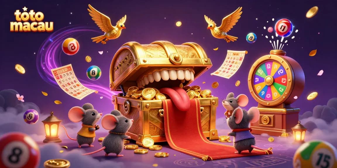 Mainkan toto macau yang mendebarkan dengan karakter utama menarik hati dan bola lotere bernyanyi di sekitarnya.