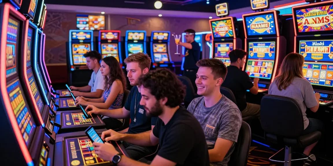 Exciting gaming atmosphere showcasing lively players engaging with nuovi casino non aams in a colorful and vibrant casino.