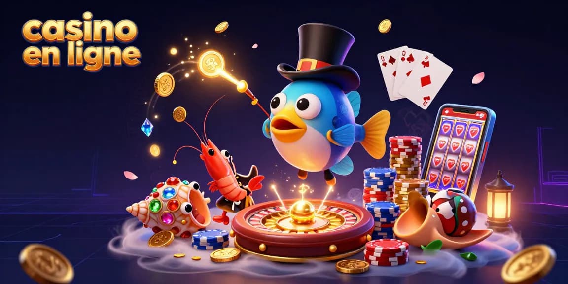 Découvrez un casino en ligne dynamique avec des personnages sous-marins et des symboles de jeux captivants.