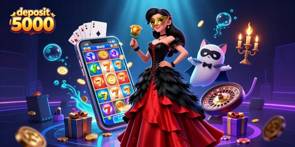 Spin to win with deposit 5000 at a vibrant online casino featuring captivating characters and engaging games.
