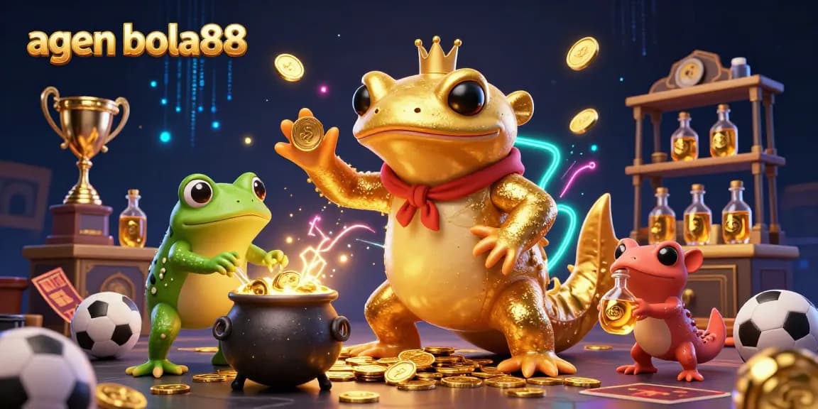 Experience sports excitement with agen bola88, featuring dynamic 3D characters in a vibrant betting scene.