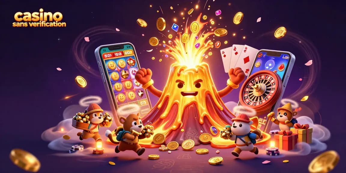 Jouer dans un casino sans vérification avec des trésors, un volcan doré, et des jeux irrésistibles.