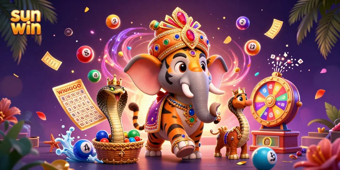 Experience thrilling gameplay at sun win with a vibrant 3D casino scene illustrating excitement and winning.