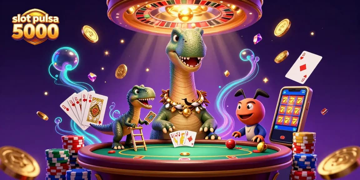 Menangkan jackpot di slot pulsa 5000 dengan simbol keberuntungan dan keseruan permainan yang fantastis.