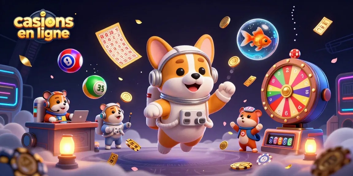 Jouez à des casinos en ligne et explorez des jeux captivants dans un casino virtuel coloré.