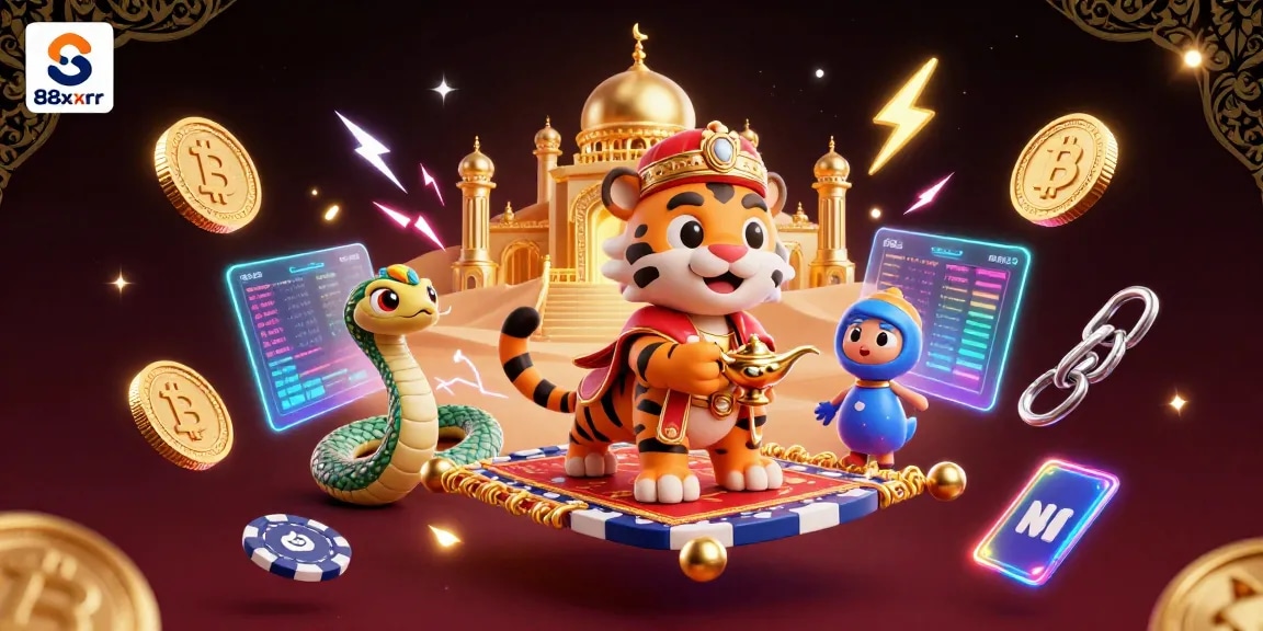 Experience thrilling gameplay with 88xxrr as the vibrant 3D sultan and rich casino elements ignite the scene.