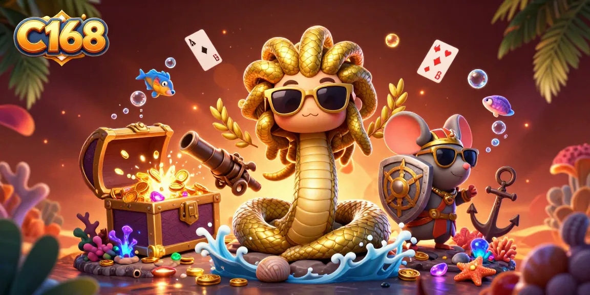 Experience C168's thrilling online gaming adventure with fun characters and vibrant visuals