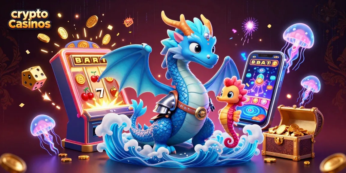 Jouez dans des crypto casinos avec un dragon majestueux et un jeu de machine à sous vibrant.