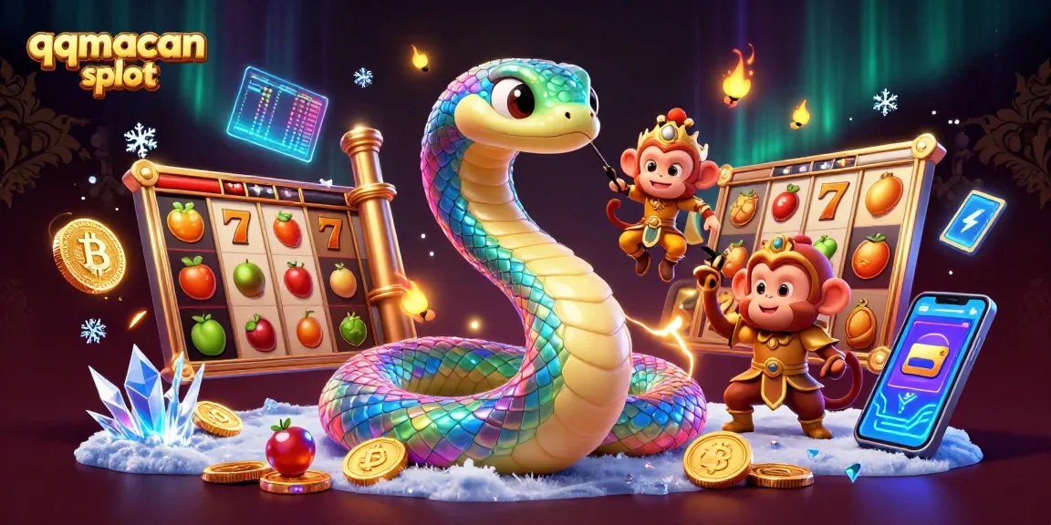 Win big with qqmacan slot as the radiant rainbow serpent and golden monkey king bring luck to players!