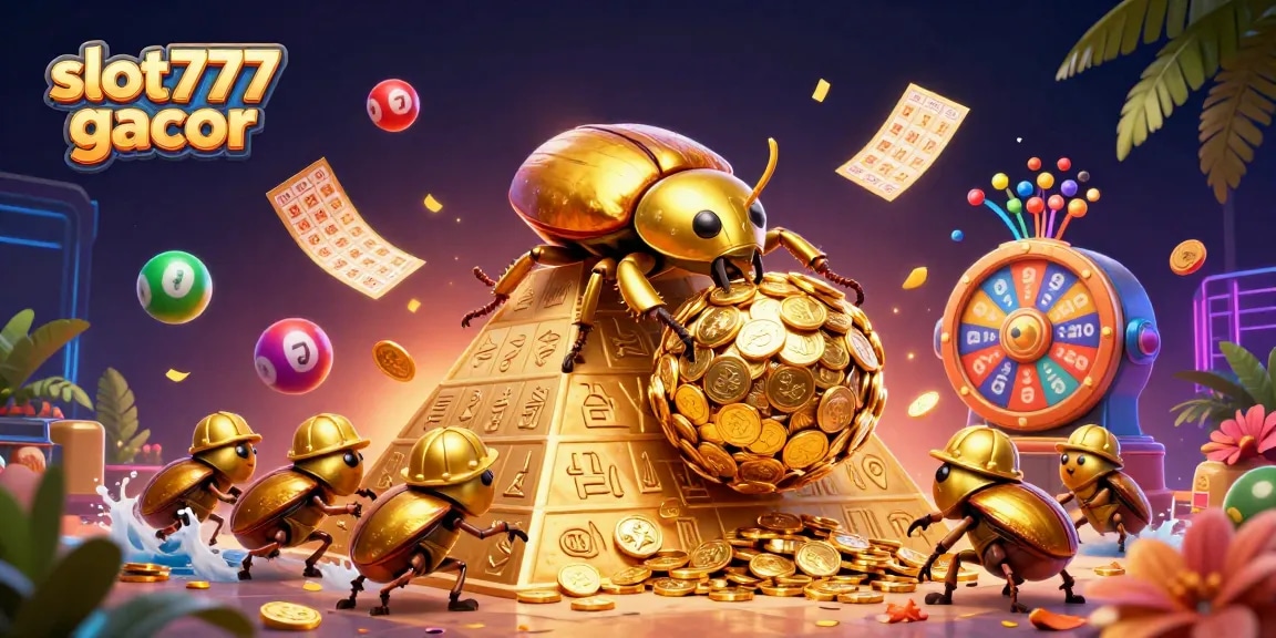 Slot777 gacor: Rasakan kesenangan dengan permainan slot seru dalam ilustrasi kasino yang menakjubkan.