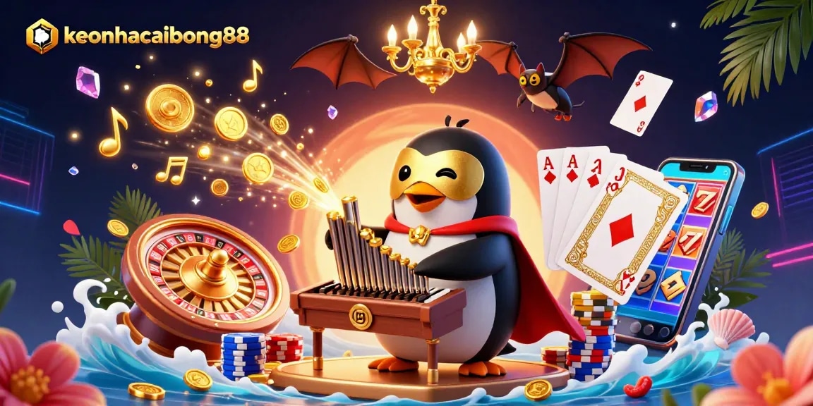 Experience excitement with keonhacaibong88 while enjoying golden coins and a thrilling casino atmosphere.