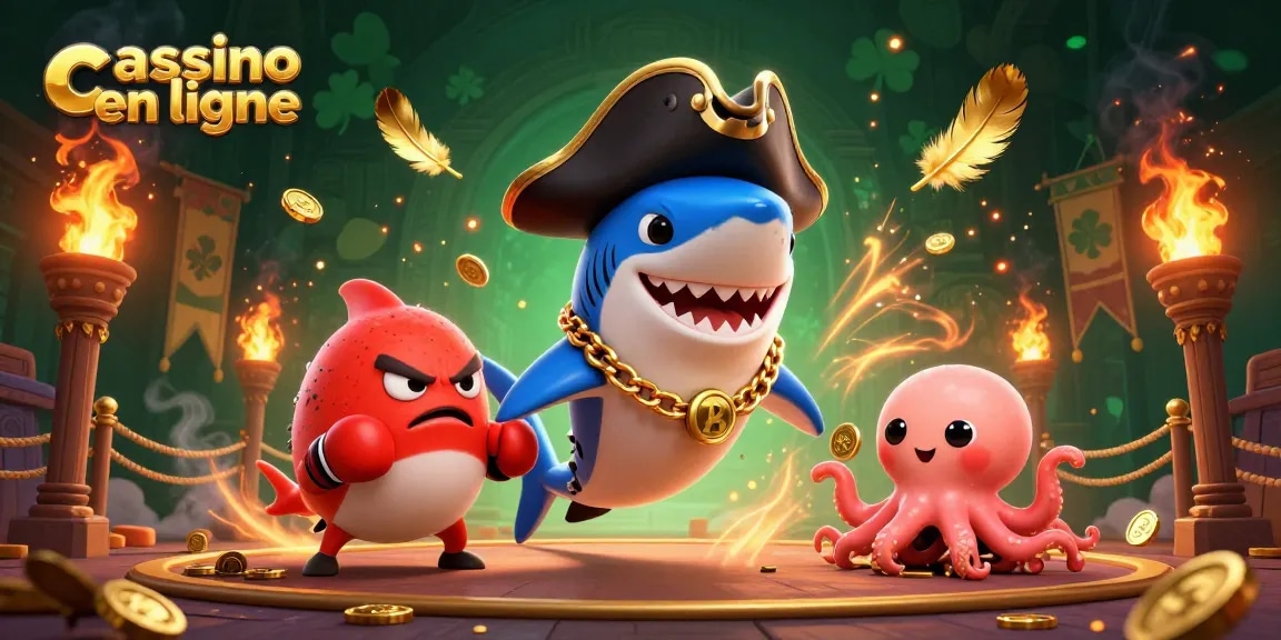 Découvrez l'excitation d'un casino en ligne, mettant en avant des personnages dynamiques et des éléments de jeu immersifs.