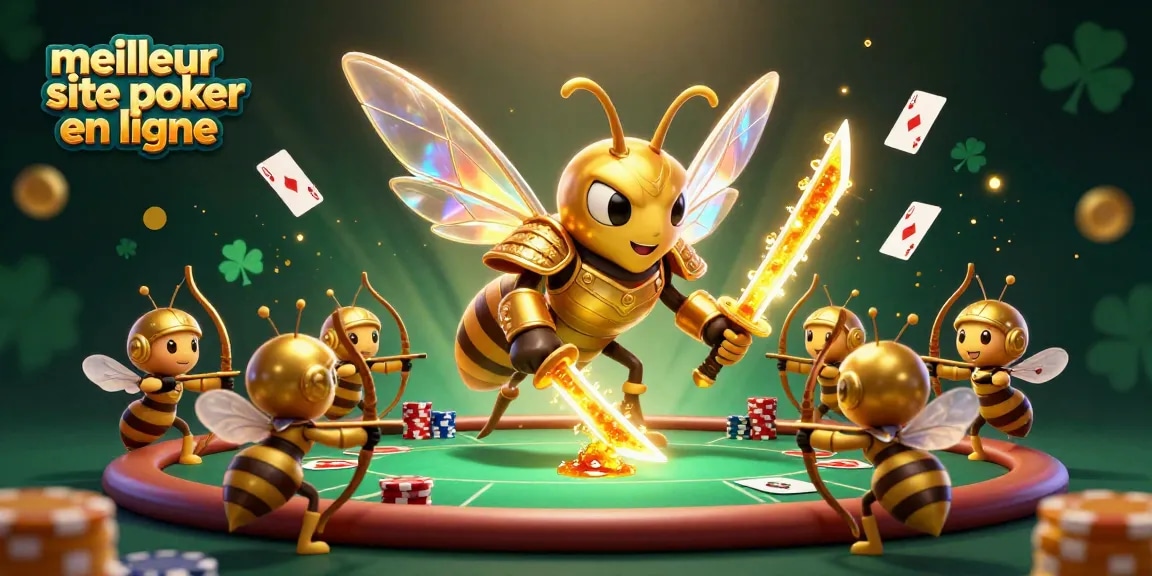 Jouez sur le meilleur site de poker en ligne avec une animation dynamique de poker.