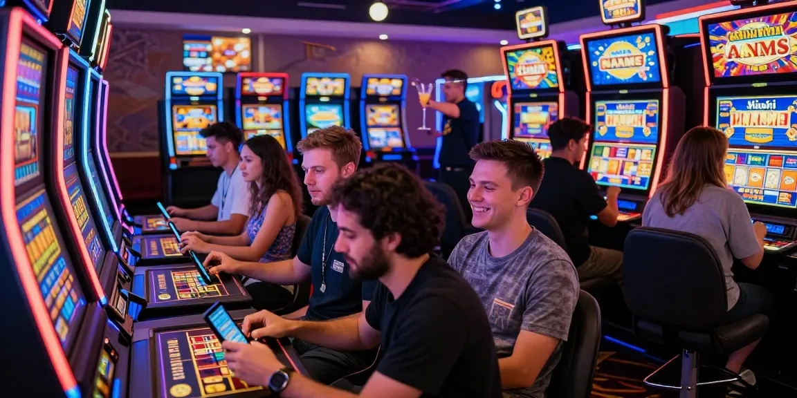 Exciting gaming atmosphere showcasing lively players engaging with nuovi casino non aams in a colorful and vibrant casino.