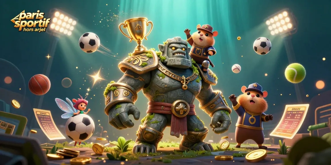 Analysez les paris sportif hors arjel avec une illustration dynamique de héros fantastiques.
