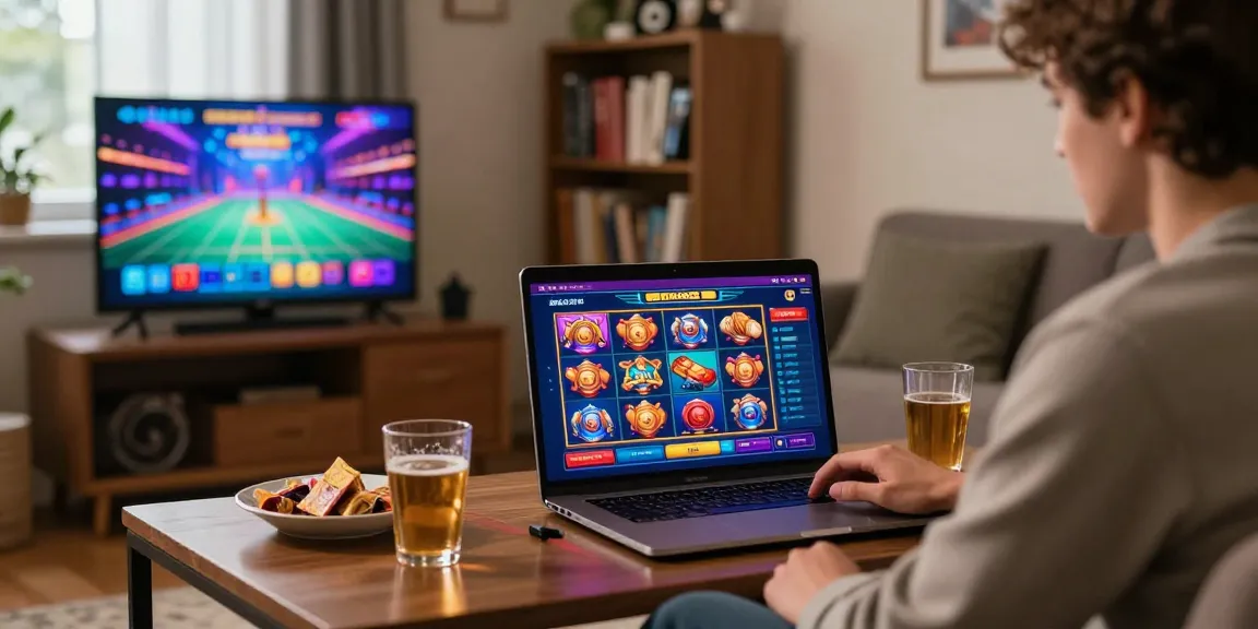 Engaging raja328 masuk player interacting with a live dealer in a cozy gaming environment.