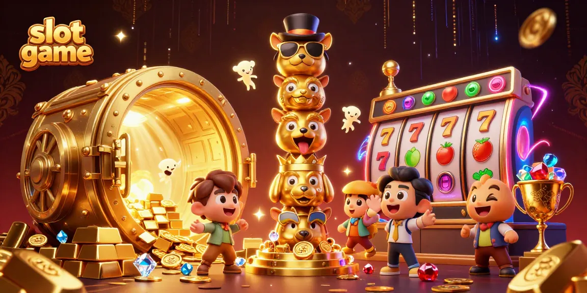 Win big with vibrant slot game characters in an ultra-detailed casino scene.