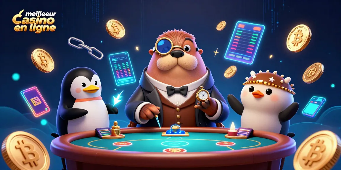 Jouer au meilleur casino en ligne avec des personnages sous-marins et des éléments cryptographiques vibrants.