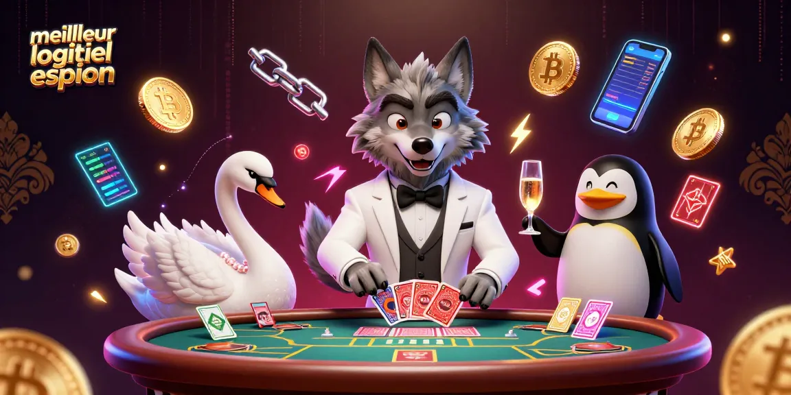 Découvrez le meilleur logiciel espion à travers un casino 3D animé, avec un loup élégant et un croupier sophistiqué.