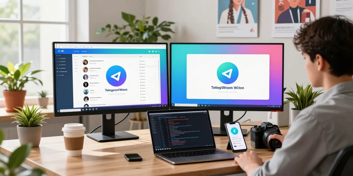 Discovering popular telegram chinese channels in a modern workspace filled with technology and creativity.