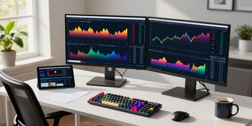 Dynamic trading workspace showcasing TradingView software for financial analysis.