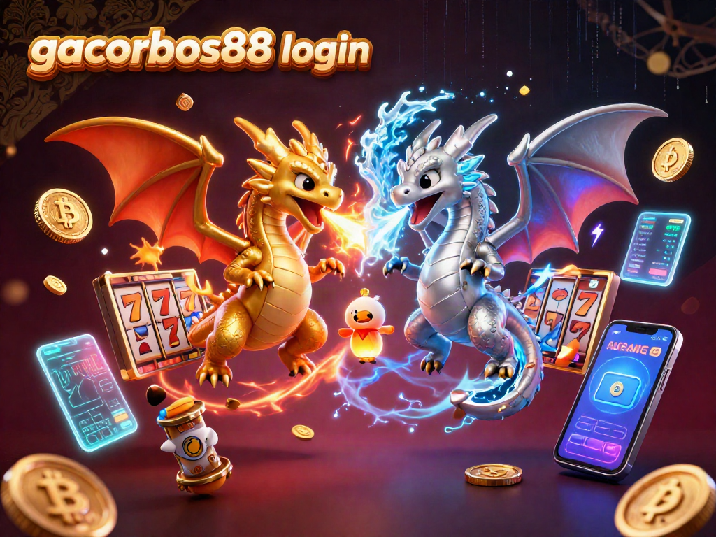 Engage with gacorbos88 login for dynamic gameplay featuring slot reels and crypto elements.