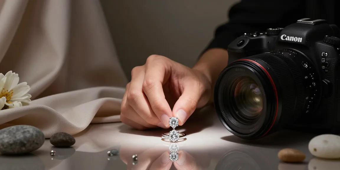 Photographie professionnelle de bijoux par un Photographe de Bijoux à Milan, mettant en valeur un anneau en diamant.