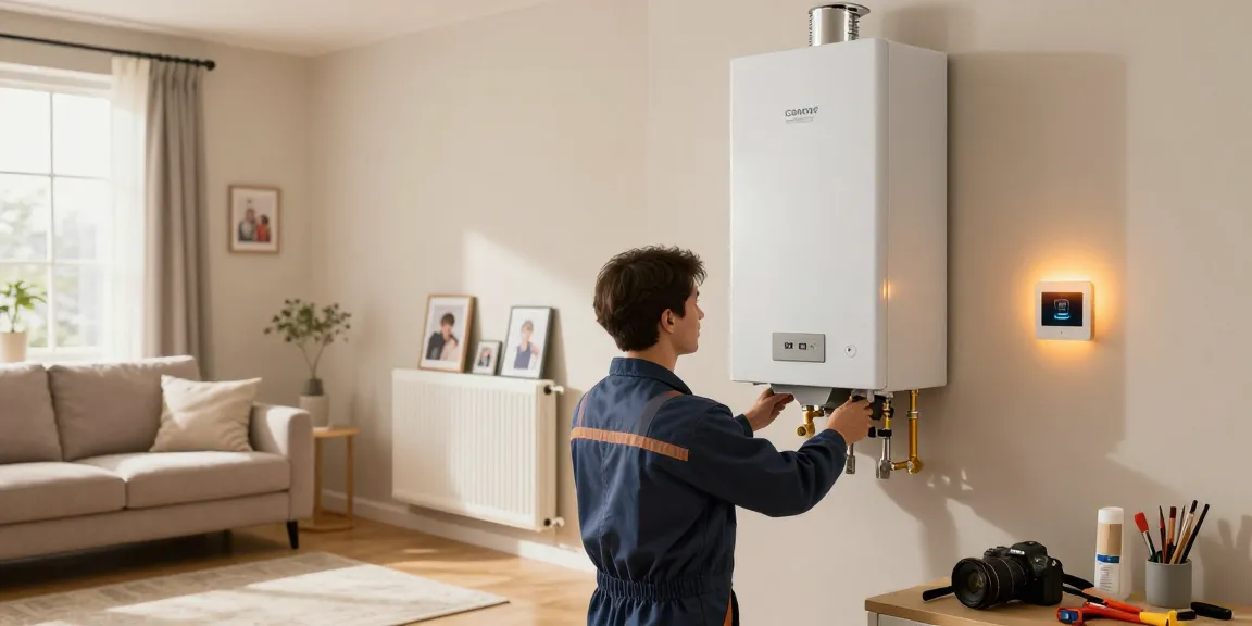 Expert boiler installation Belfast in a cozy home setting.
