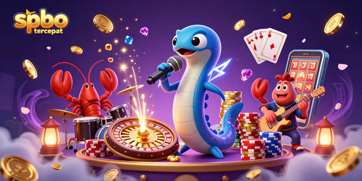 Experience the thrill of spbo tercepat with an electrifying underwater casino scene filled with vibrant characters.