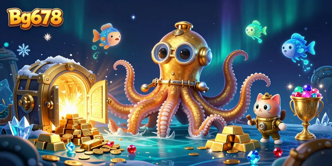 Experience thrilling gameplay at Bg678 with a captivating scene featuring treasure and magical ocean creatures.