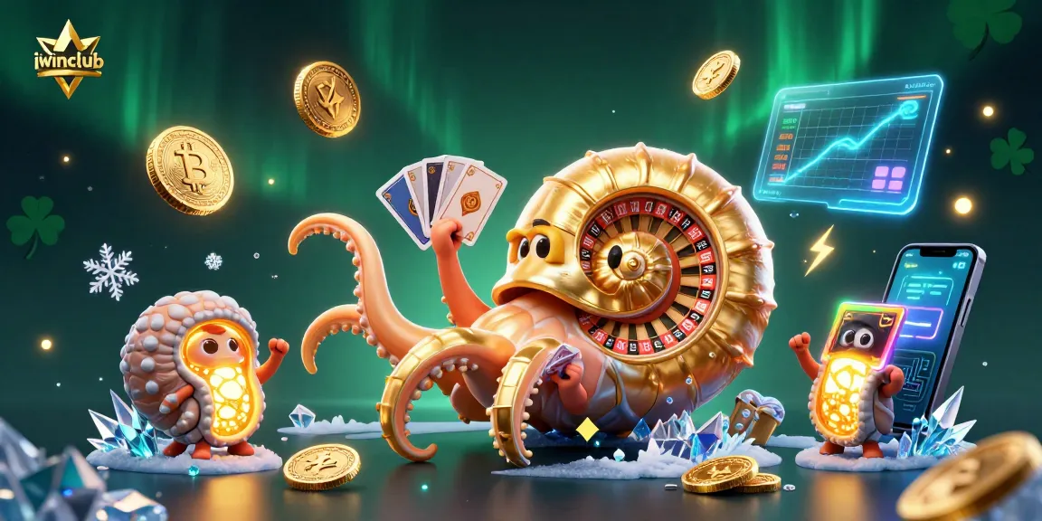 Experience thrilling gameplay at iwinclub with vibrant 3D characters and cryptocurrency elements.