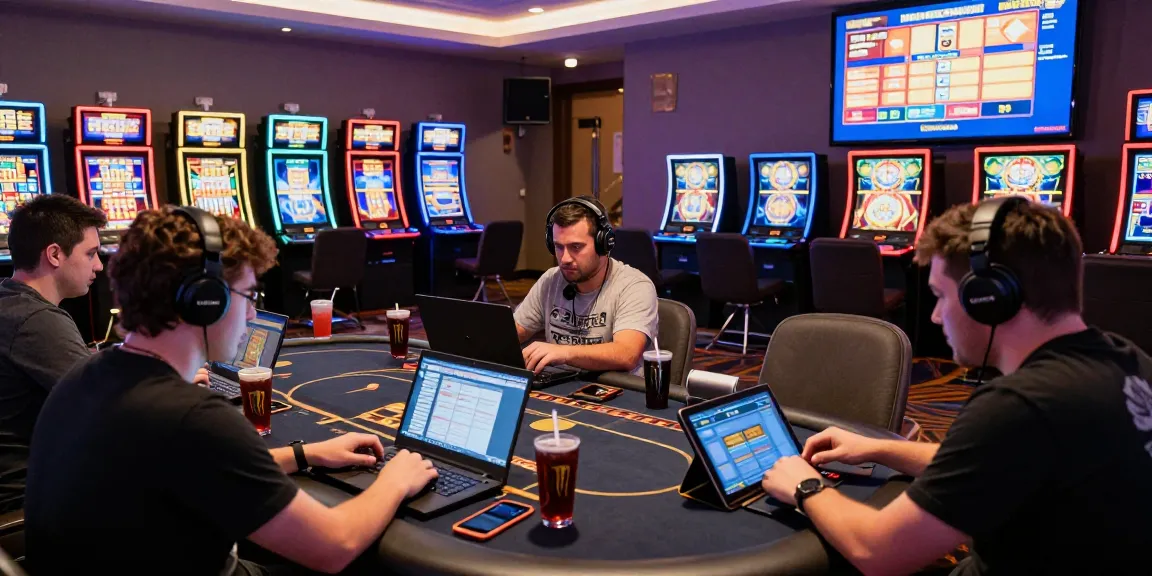 Players engaging in strategies for slot depo 5k at modern casino.