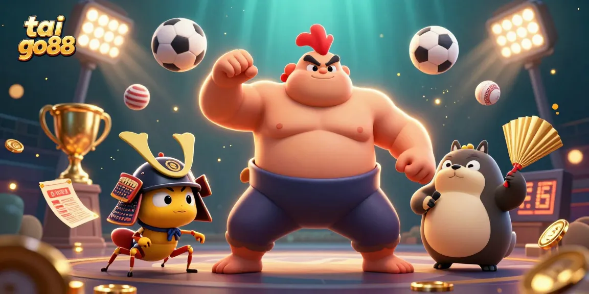 Experience thrilling action at tai go88 with a vibrant illustration of competitive gaming elements.
