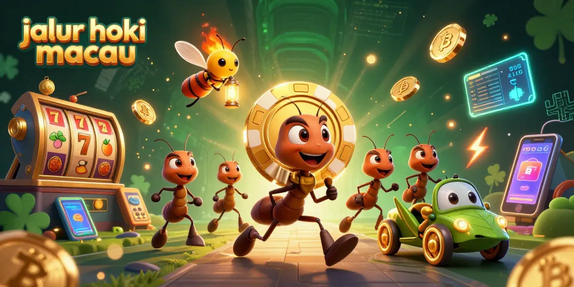 Experience the thrill of jalur hoki macau with vibrant casino elements and energetic characters in this visually captivating scene.