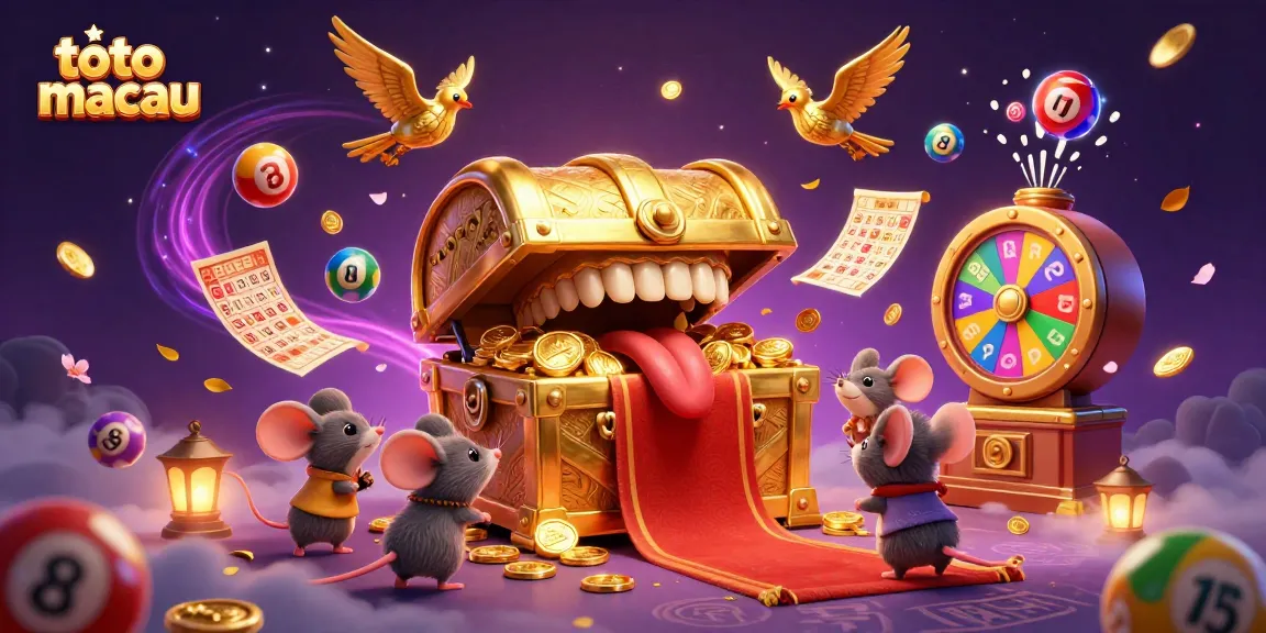 Mainkan toto macau yang mendebarkan dengan karakter utama menarik hati dan bola lotere bernyanyi di sekitarnya.