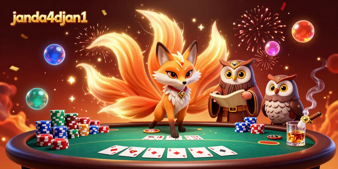Menangkan taruhan Anda dengan janda4djan1, ilustrasi poker penuh warna yang menghibur