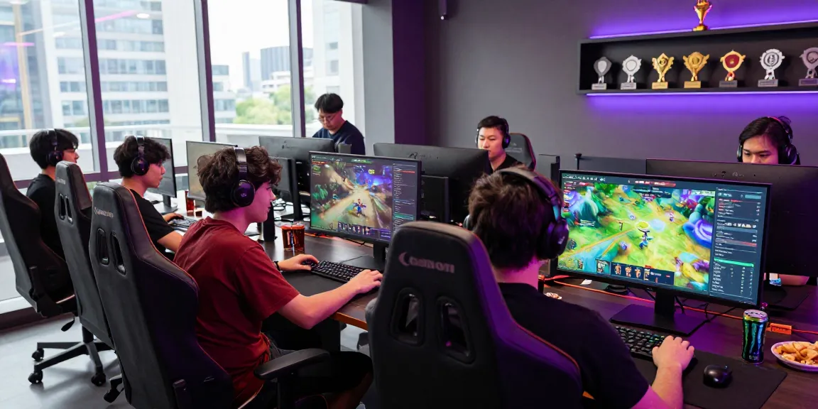 NAGA2000 gaming hub with players engaged in intense online gaming and collaboration.
